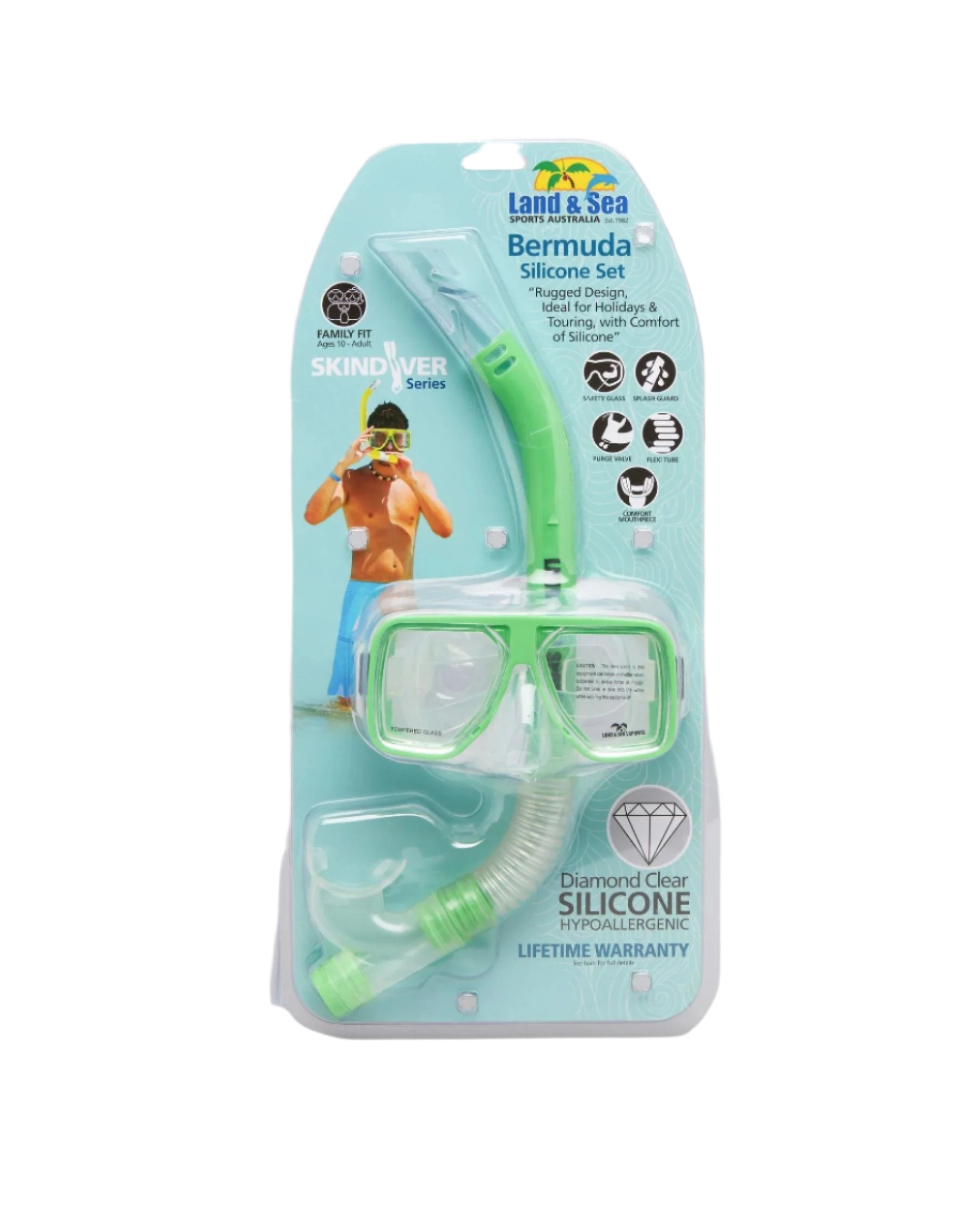 Land and Sea Bermuda Mask And Snorkel Set - Green