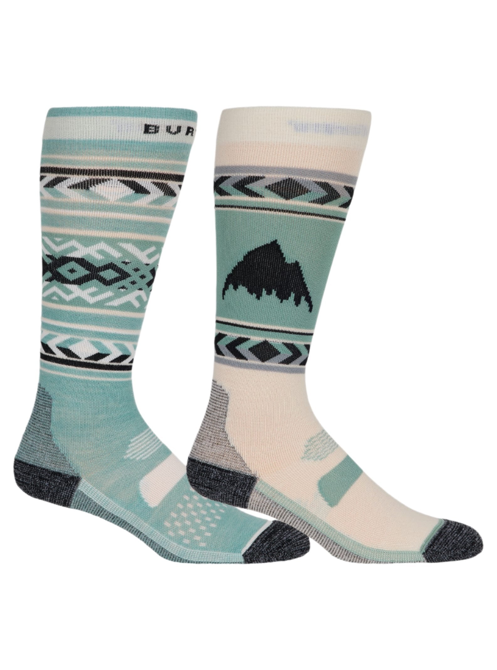 BURTON Performance Lightweight socks 2-Pack - Womens - Petrol Green