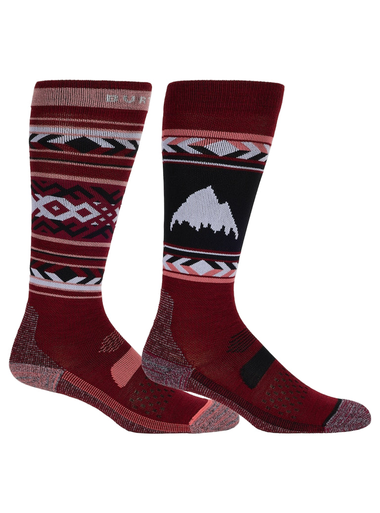 BURTON Performance Lightweight socks 2-Pack - Womens - Deep Red