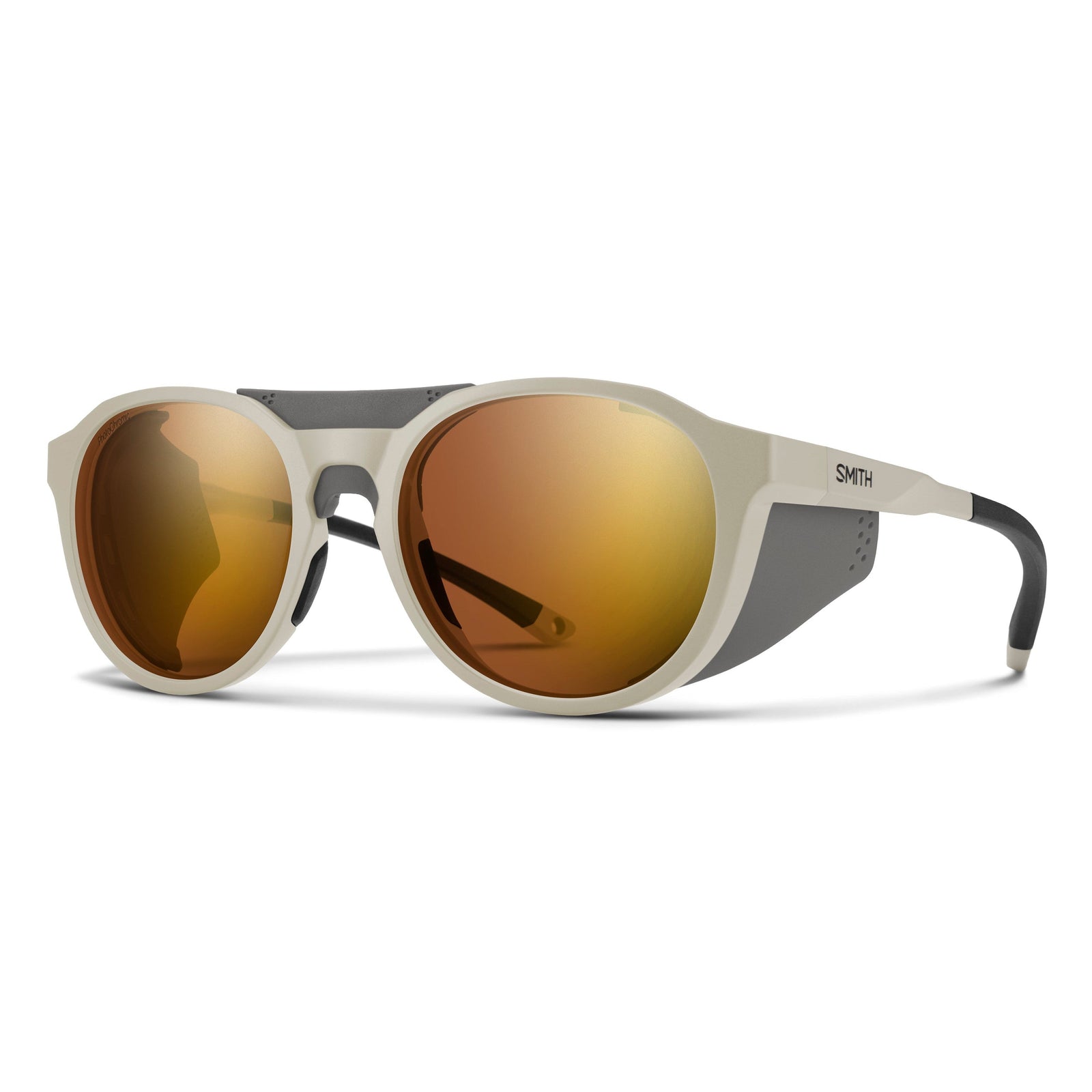 Smith Venture Sunglasses - Matte Ivory - Chromapop Glacier Photochromic Copper Gold Mirror