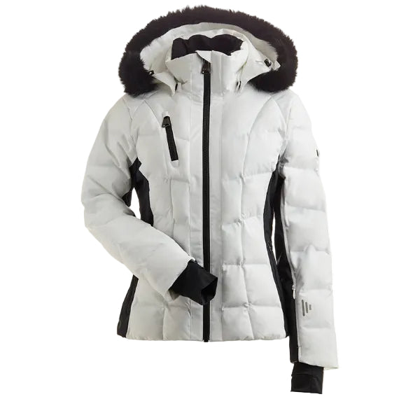 Nils Whistler Faux Fur Jacket Womens - White/Black