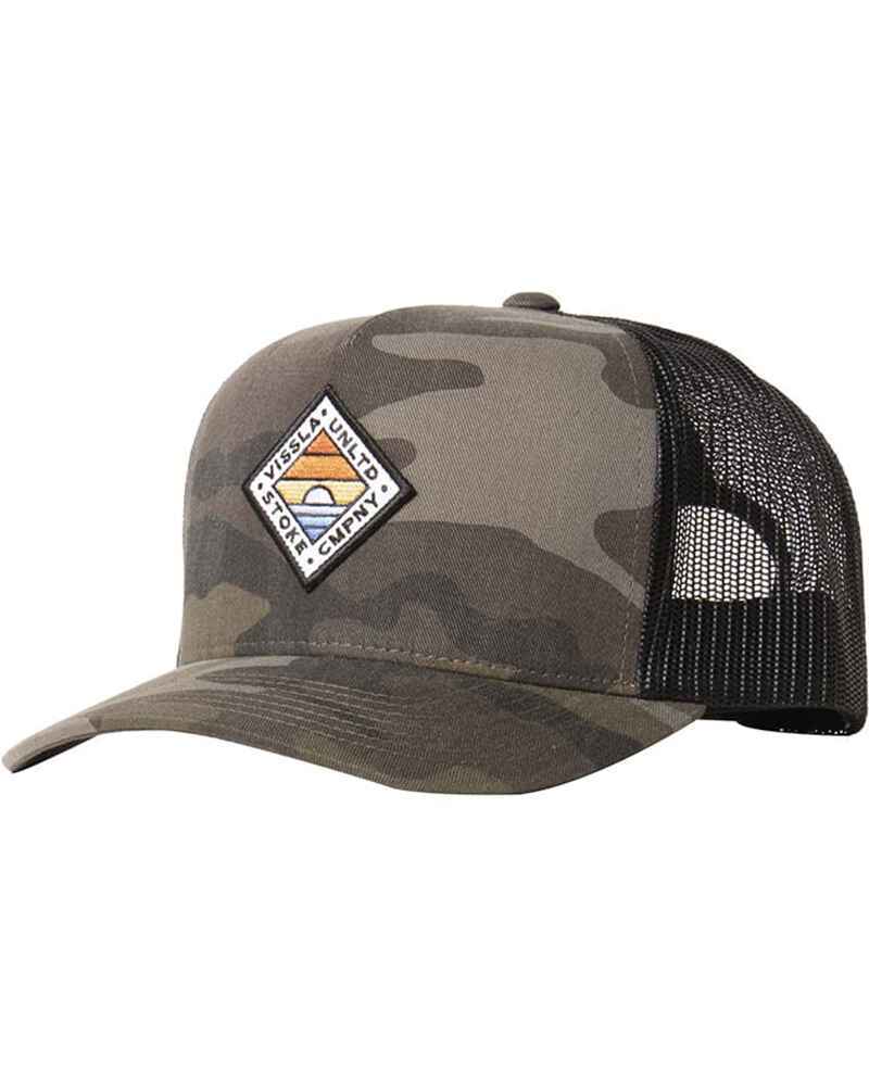 VISSLA Solid Sets Eco trucker hat - Camo
