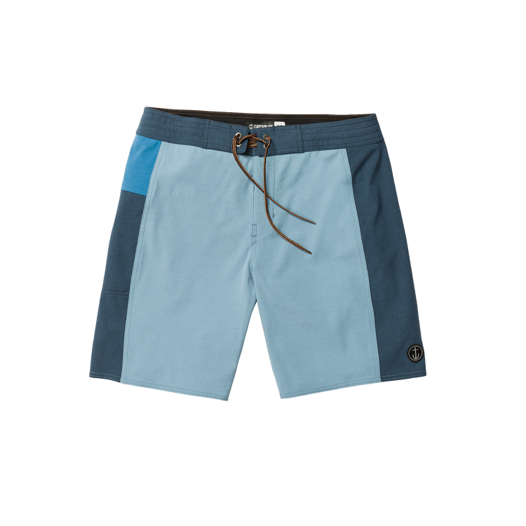 CAPTAIN FIN Keyhole Solid boardshorts - Coastal Blue