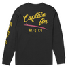 CAPTAIN FIN Slick Slide Logo L/S tee - Black