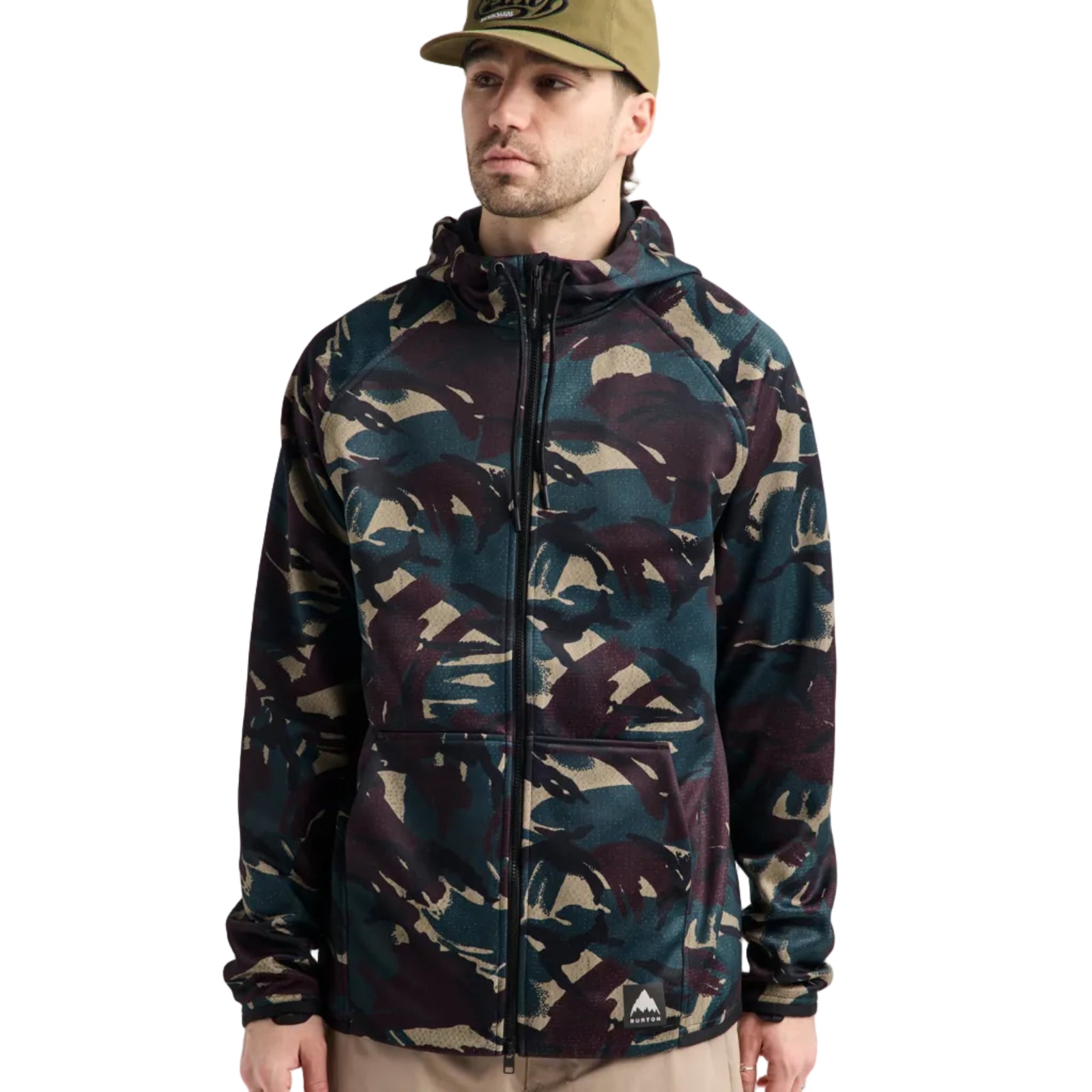 BURTON Crown Weatherproof Full Zip hoodie - Seersucker Camo