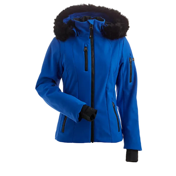 Nils Lillehammer Faux Fur Jacket Womens - Electric Blue