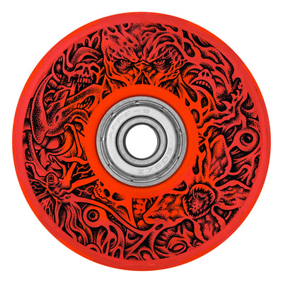 SLIME BALLS x Stranger Things Hellfire Light Up wheels 87A Red - 56mm