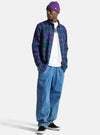 BURTON Favorite Flannel shirt - Mens - Deep Emerald / Imperial Purple Plaid