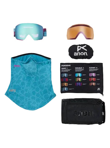 ANON M5 goggles - Pink Tides w/ Variable Blue
