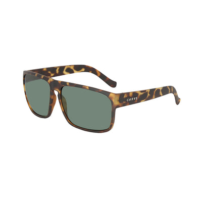 CARVE Vendetta Sunglass - Matte Tortoise / GreenLens