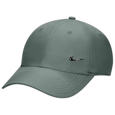 Nike Dri-Fit Club Unstructured Metal Swoosh running cap - Clay Green/Metallic Black