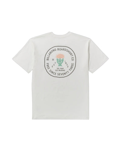 Billabong Mens Desert Flower Regular T-Shirt - Off White