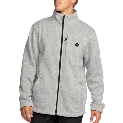 BILLABONG Boundary Mock Zip Up Jacket - Mens - Grey Heather