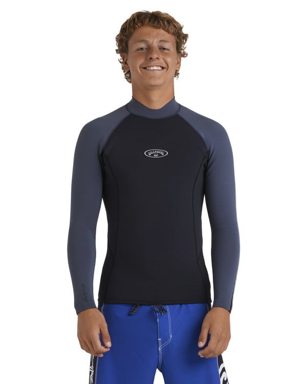 Billabong Mens 101 Absolute Natural Long Sleeve Wetsuit Jacket - Blue Combo