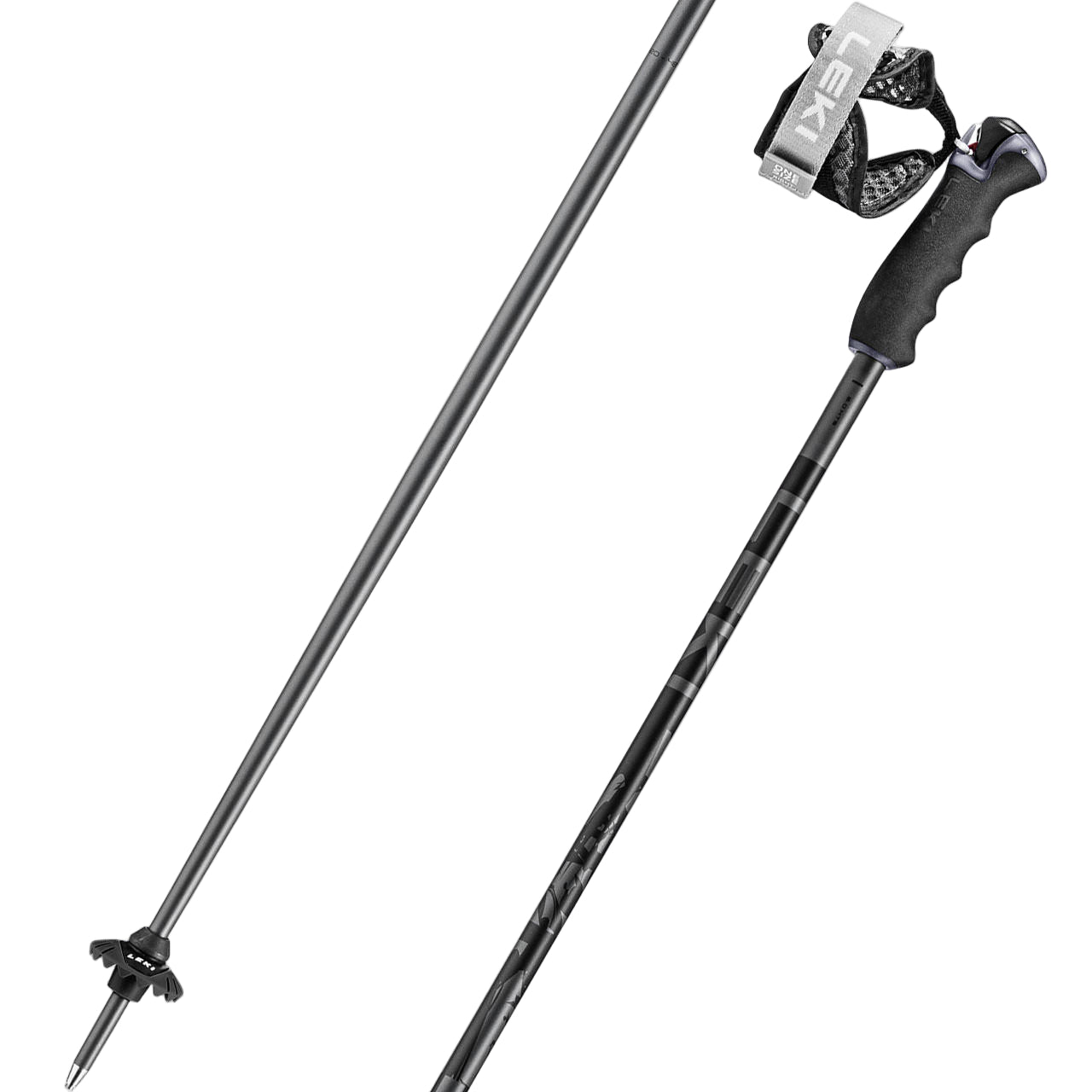 Leki Detect S Ski Pole - Dark Anthracite Black