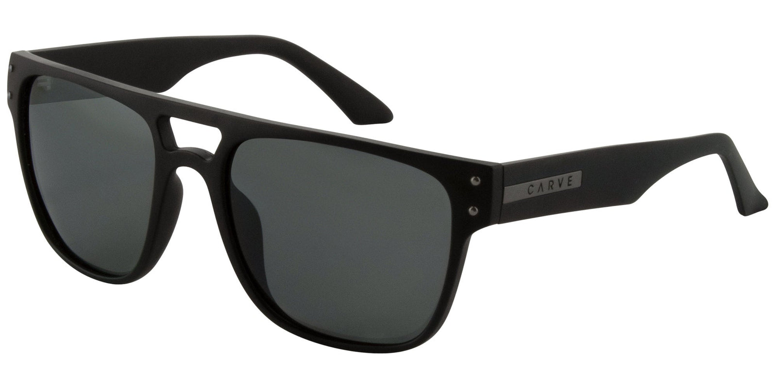 Carve The Hub Sunglass - Matte Black Grey Polarized