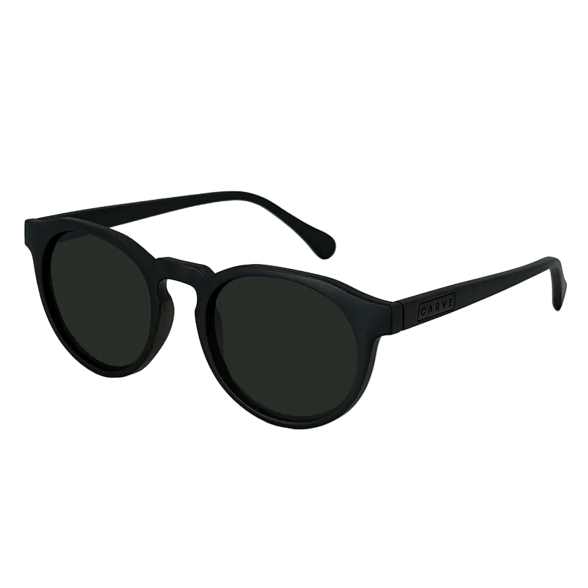 CARVE Hudson Sunglass - Black w/grey Polarized Lens