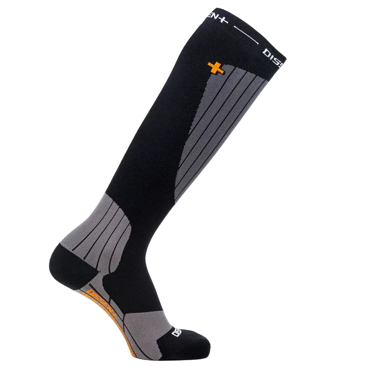 DISSENT Ski Genuflex Compression LoPro Padded sock - Unisex - Black