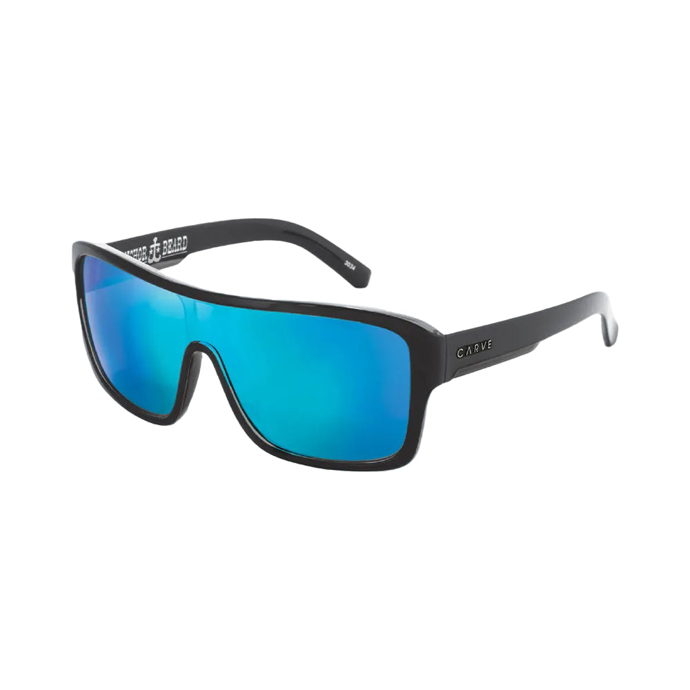 CARVE Anchor Beard Sunglass - Black/Blue Pol Lens