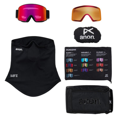 ANON M6 LB goggles - Black w/ Sunny Red