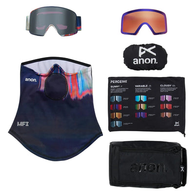 ANON M6 Low Bridge goggles - Glitch Lines w/ Sunny Onyx