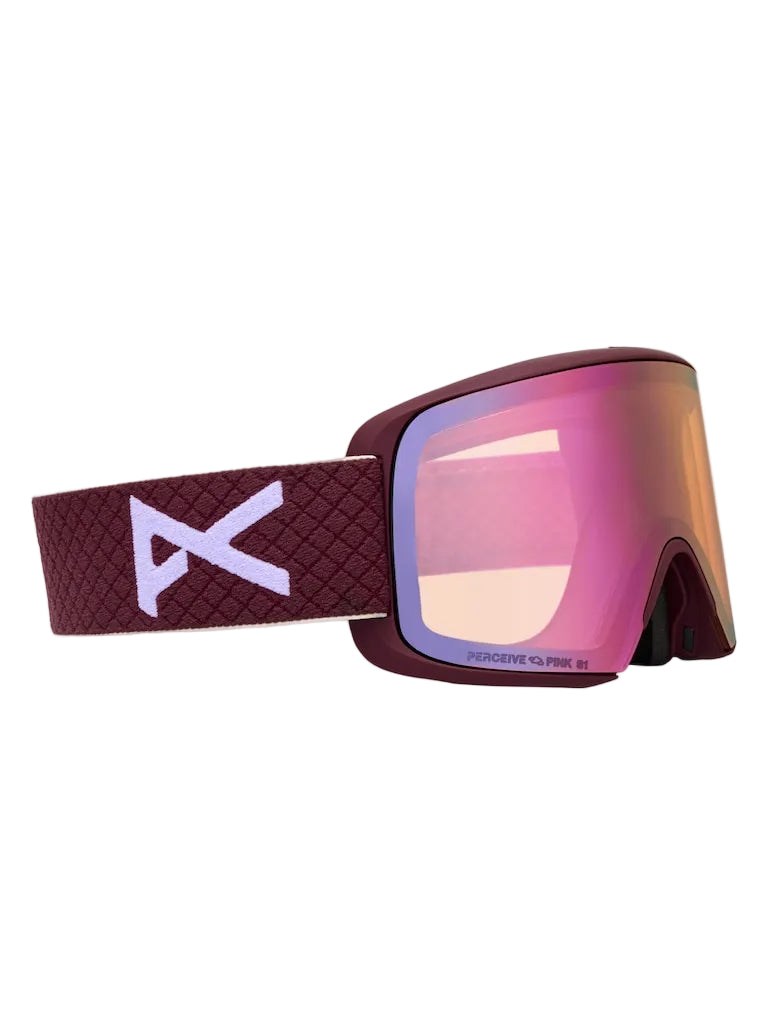 ANON M6S LB goggles - Deep Cherry w/ Cloudy Pink
