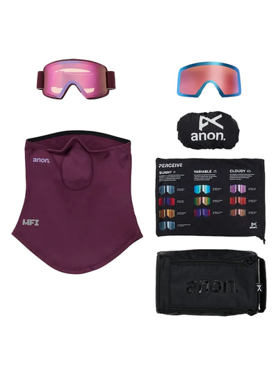 ANON M6S goggles - Deep Cherry w/ Cloudy Pink