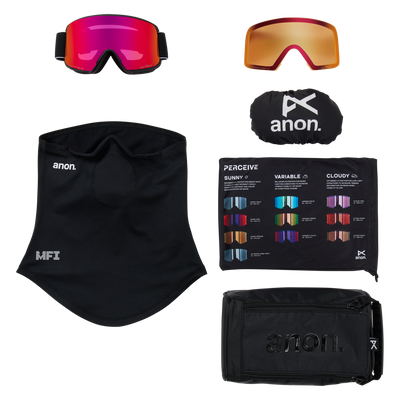 ANON M6S goggles - Black w/ Sunny Red