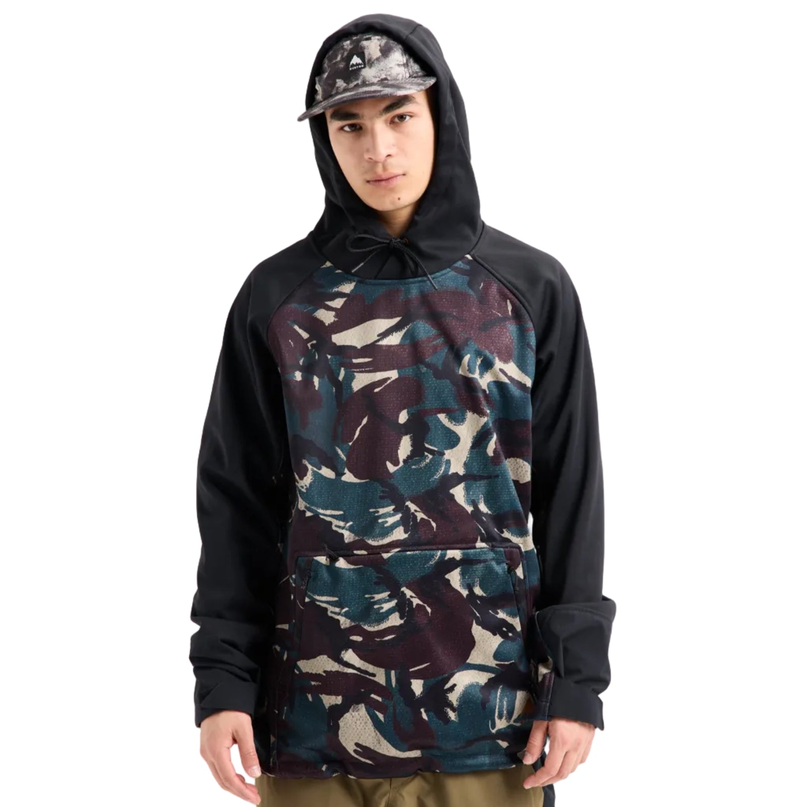 BURTON Crown Weatherproof Pullover hoodie - Seersucker / True Black