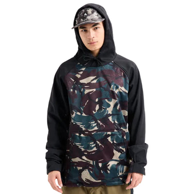 BURTON Crown Weatherproof Riding Pullover Hoodie - Seersucker / True Black