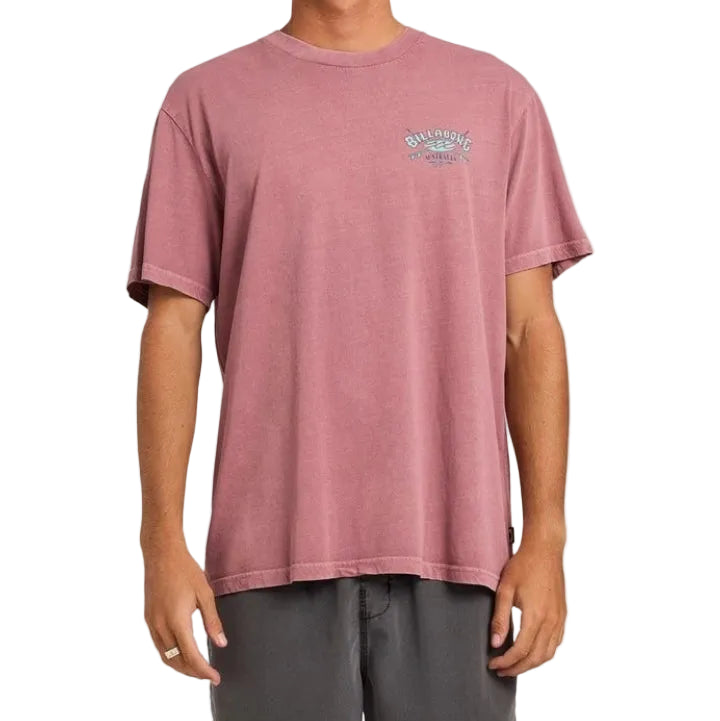 BILLABONG Heritage Arch Tshirt Mens - Red Dahlia