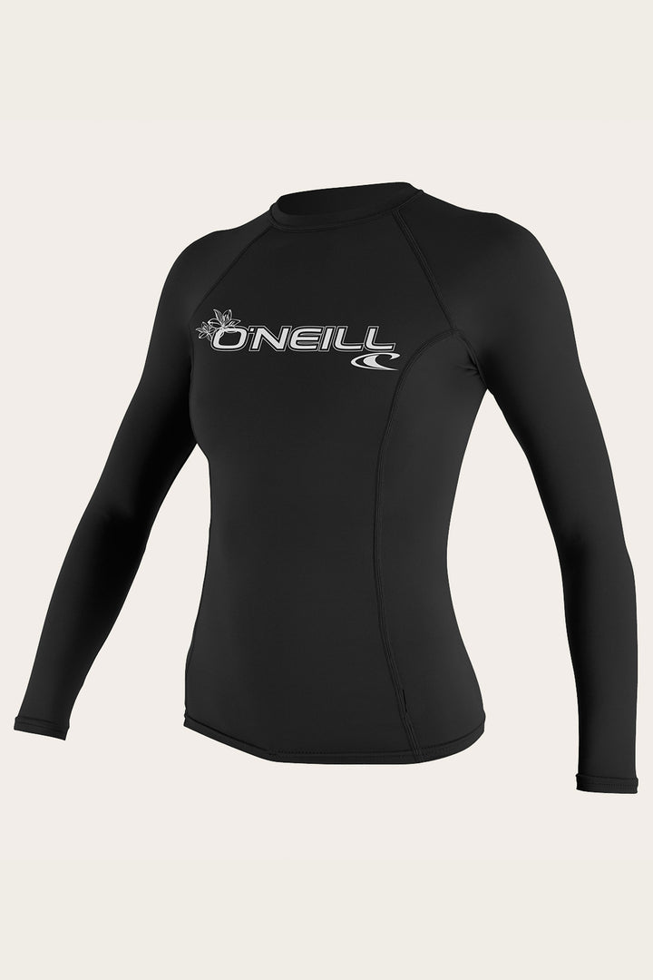 Oneill Basic Skins L/S Rash Womens - Black