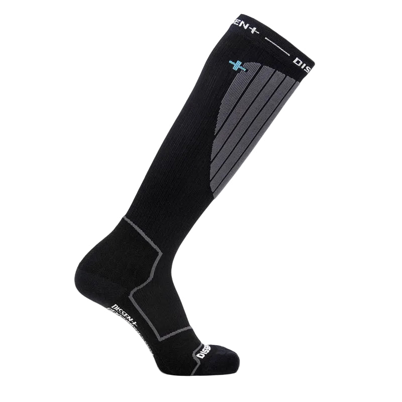 DISSENT GFX Compression Hybrid DLX-Wool socks - Unisex - Black
