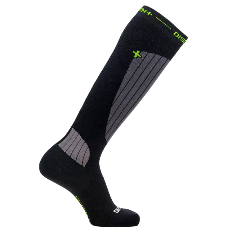 DISSENT Ski GFX Compression DL-Wool Padded sock - Unisex - Black