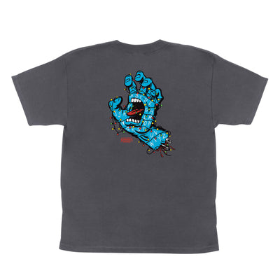 SANTA CRUZ x Stranger Things Screaming Hand Lights SS tee - Kids - Charcoal