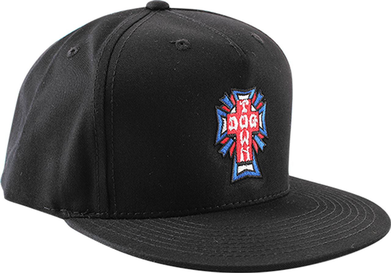 DOGTOWN Cross Logo USA snapback hat - Black