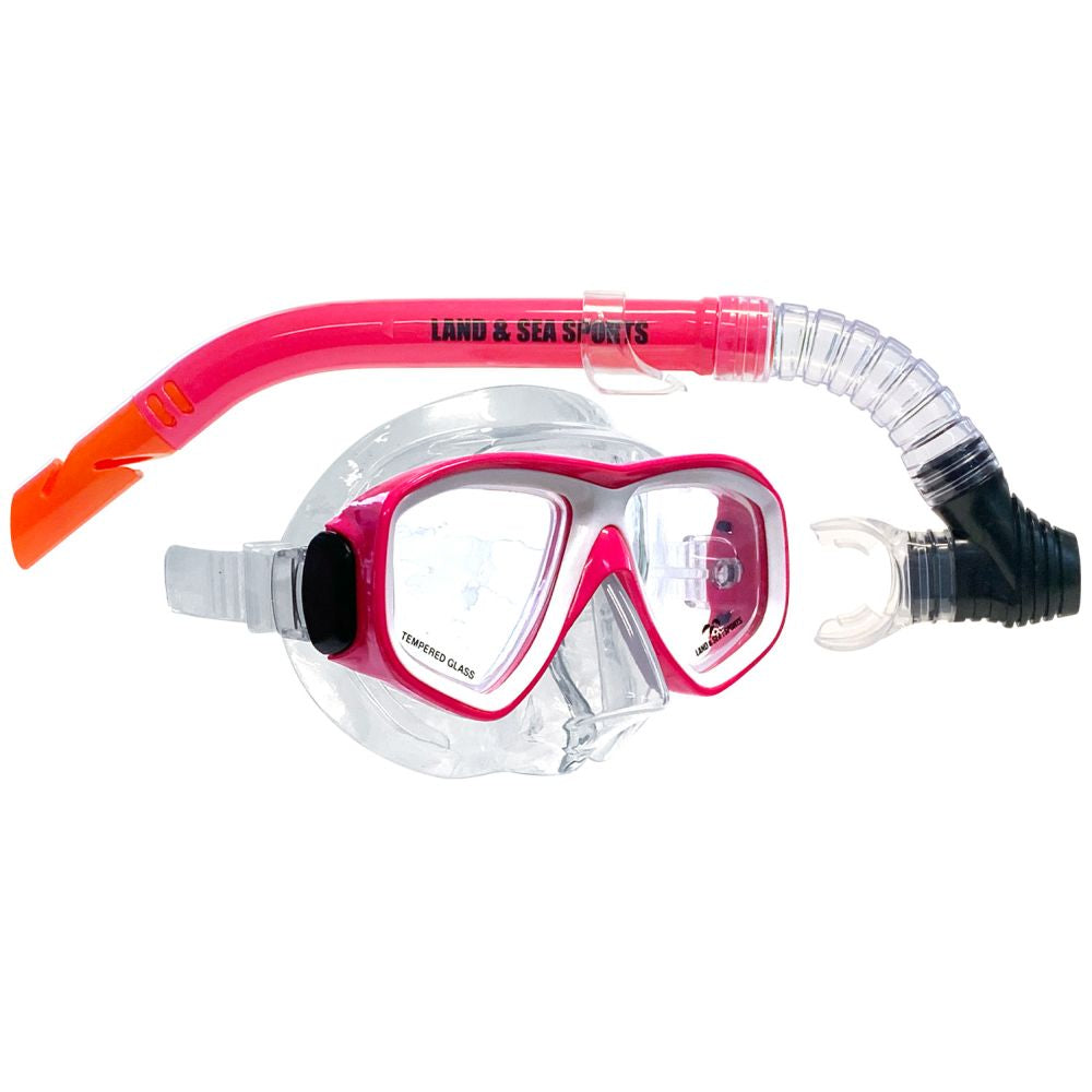 Land & Sea Clearwater Mask And Snorkel Set - Pink
