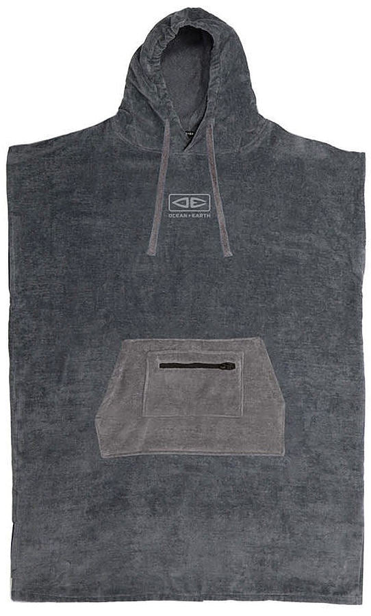 OCEAN AND EARTH Youth Hooded poncho - Asphalt