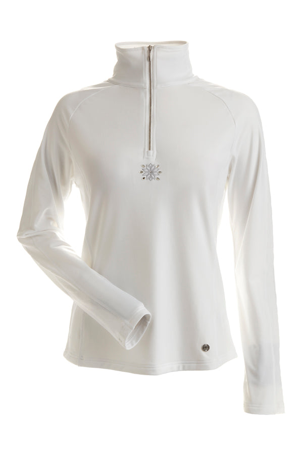 Nils Lisie T-Neck Fleece - White