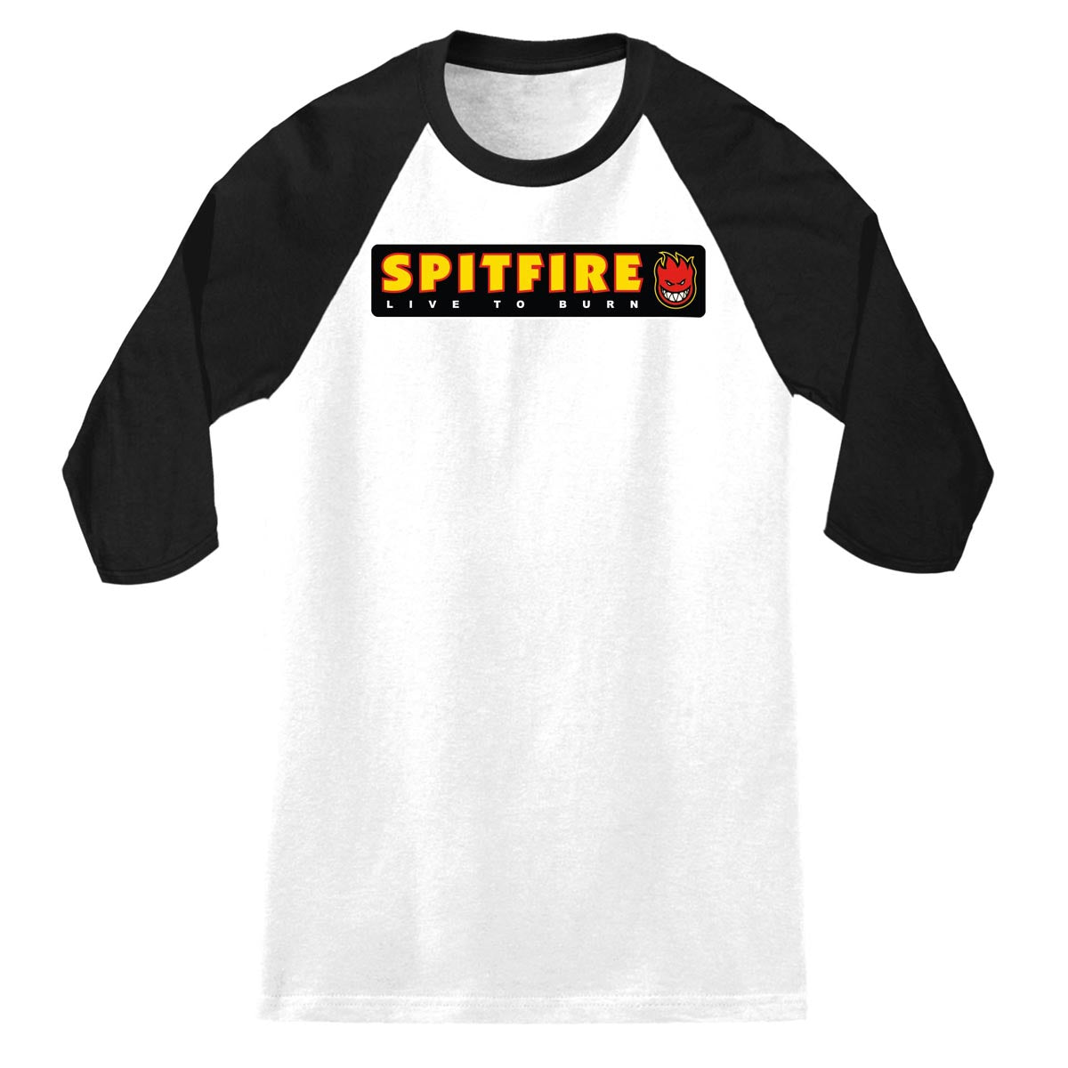 SPITFIRE Raglan LS Tee Mens - White/Black