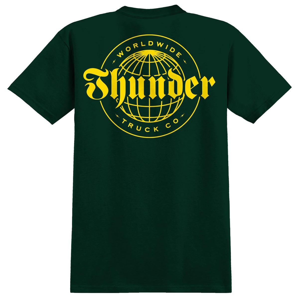 THUNDER Worldwide Double Tee Mens - Forest Green Yellow