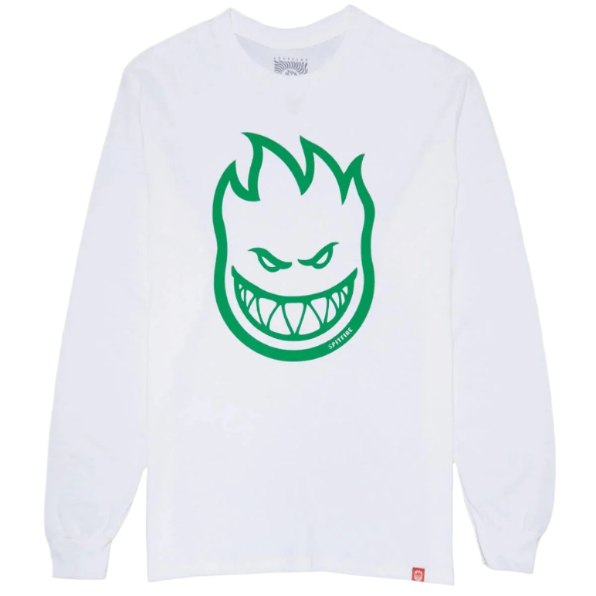 SPITFIRE Bighead LS Tee Mens - White/Green