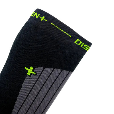 DISSENT Ski GFX Compression DL-Wool Padded sock - Unisex - Black