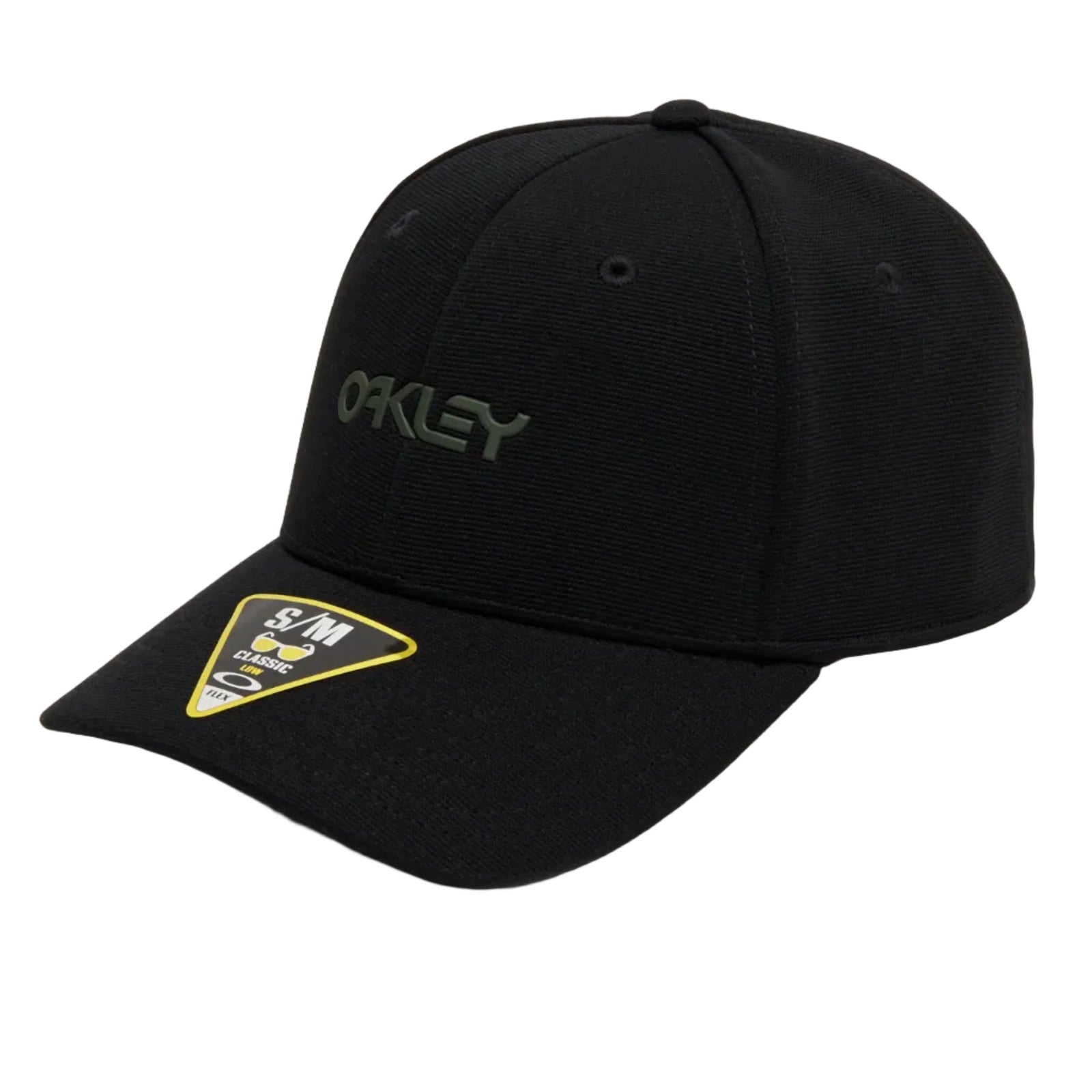 OAKLEY 6 Panel Stretch Metallic hat - Blackout
