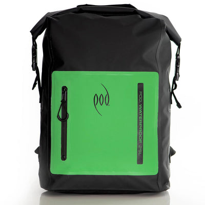 POD Waterproof Backpack 25L Dry Bag - Black/Green