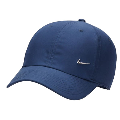 NIKE DriFit Club Unstructured Metal Swoosh Cap - Navy