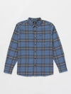 Volcom Caden Plaid Long Sleeve Shirt - Blueberry