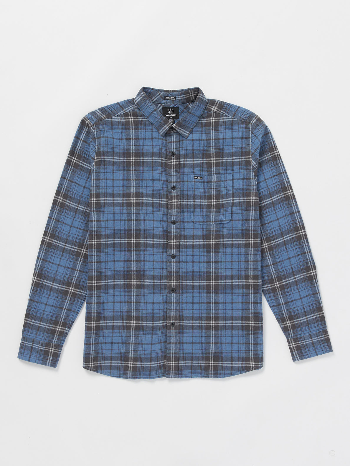 Volcom Caden Plaid Long Sleeve Shirt - Blueberry