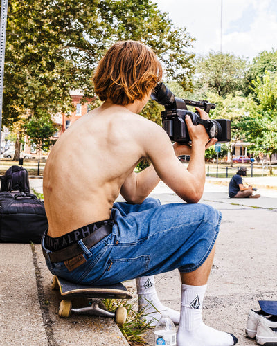 Volcom Billow Denim Short - Deep River Blues