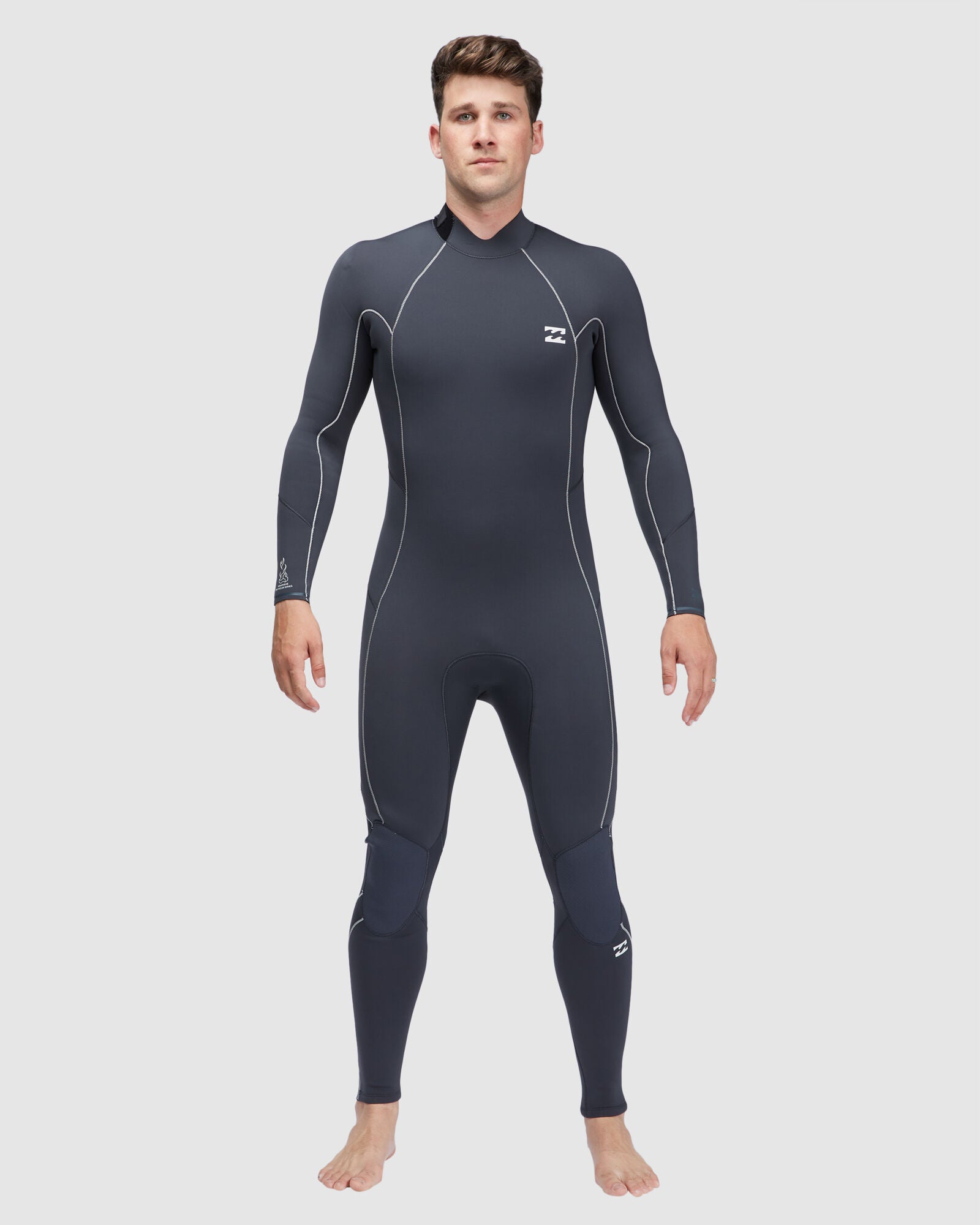 Billabong Absolute 302 Back Zip GBS Full Wetsuit Mens - Graphite